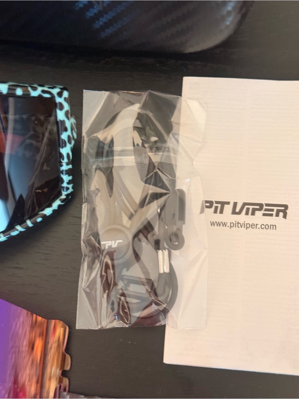 The Try-Hard by Pit Viper Performance Sunglasses Blue Animal Print Unisex Mirror - Picture 6 of 10